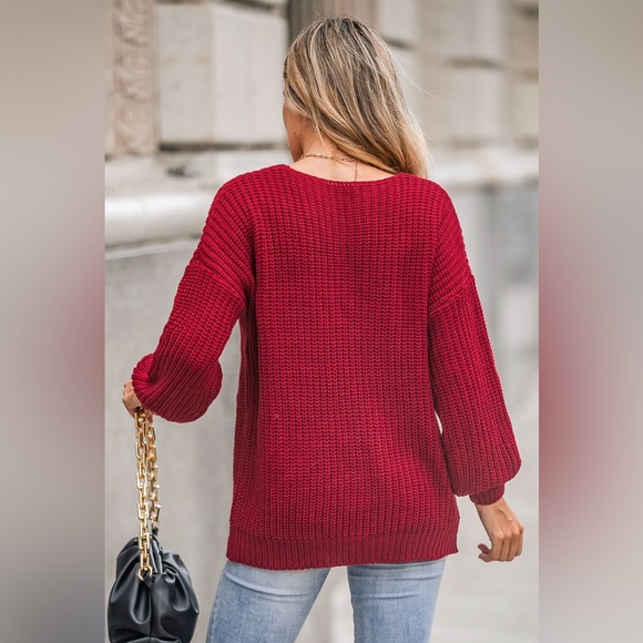 Red Sweater from Cupshe Size Medium - Picture 3 of 3